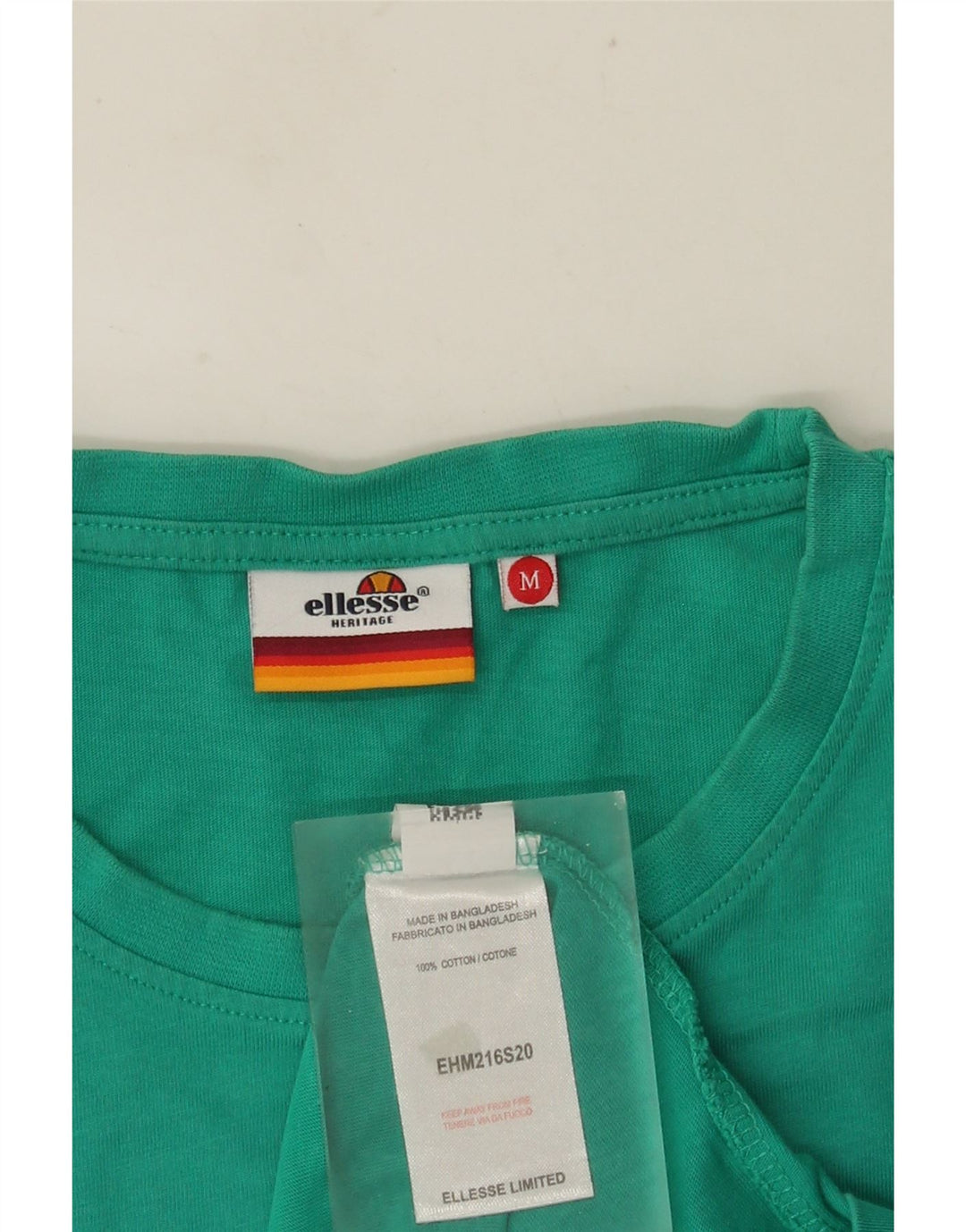 ELLESSE Herren Heritage Graphic T-Shirt Top Medium Türkis Baumwolle