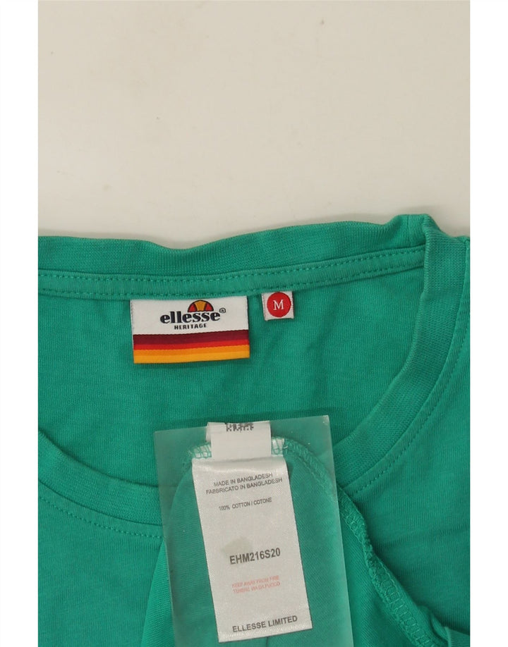 ELLESSE Herren Heritage Graphic T-Shirt Top Medium Türkis Baumwolle