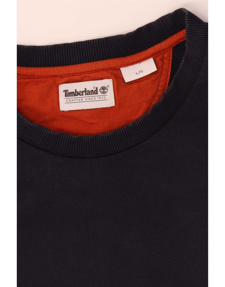 Timberland Herren-Sweatshirt-Pullover, große marineblaue Baumwolle