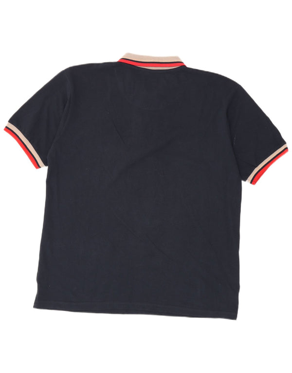 Lotto Herren Rugby-Poloshirt XL, marineblau, gestreift, Baumwolle