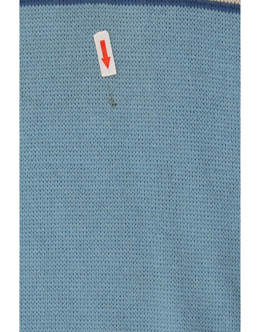 Vintage Herren-Pullover mit Rundhalsausschnitt, Größe 48, klein, blau, Farbblock