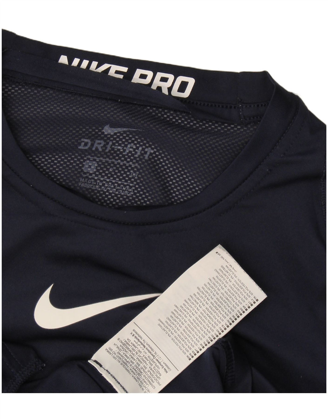 Nike Herren Dri Fit Top Langarm Small Marineblau Polyester