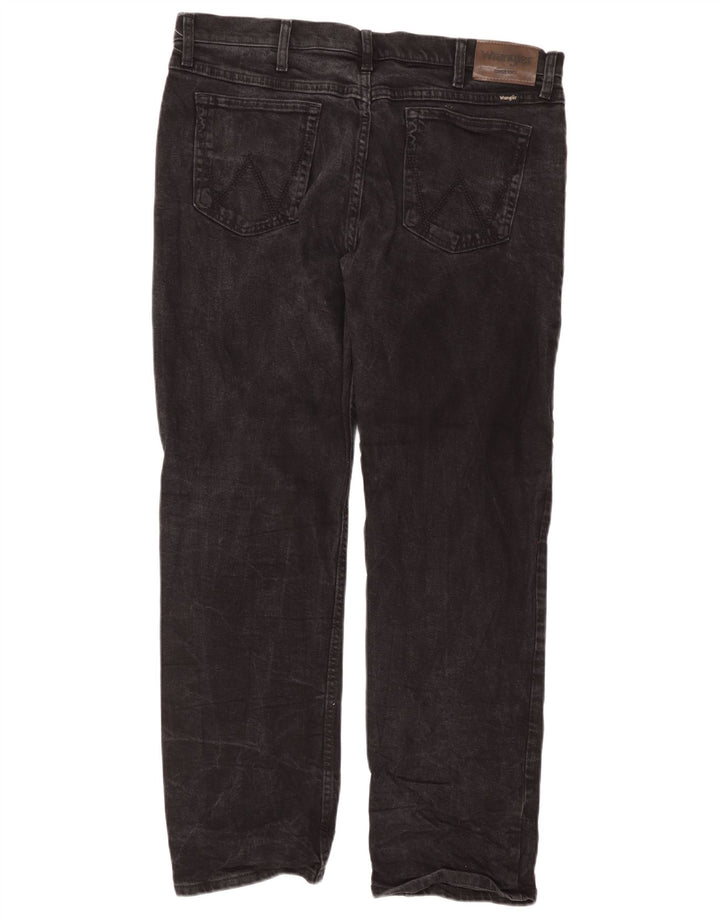 Wrangler Herren-Jeans mit normaler Passform, gerade Passform, W38, L30, schwarze Baumwolle