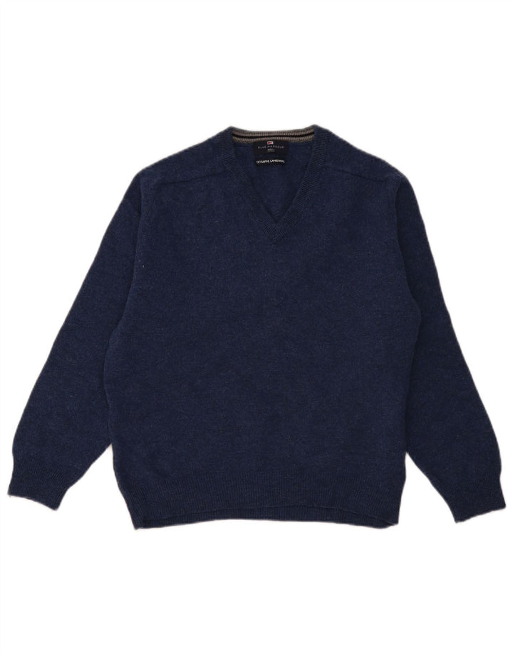 Marks & Spencer Damen-Pullover mit V-Ausschnitt, Gr. 14, mittleres Marineblau
