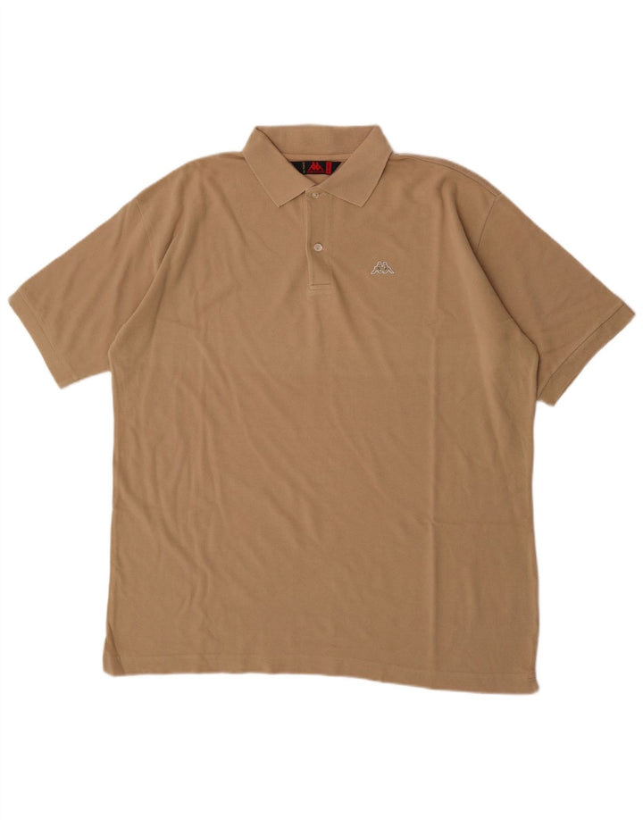 Kappa Herren Poloshirt 2XL Beige Baumwolle