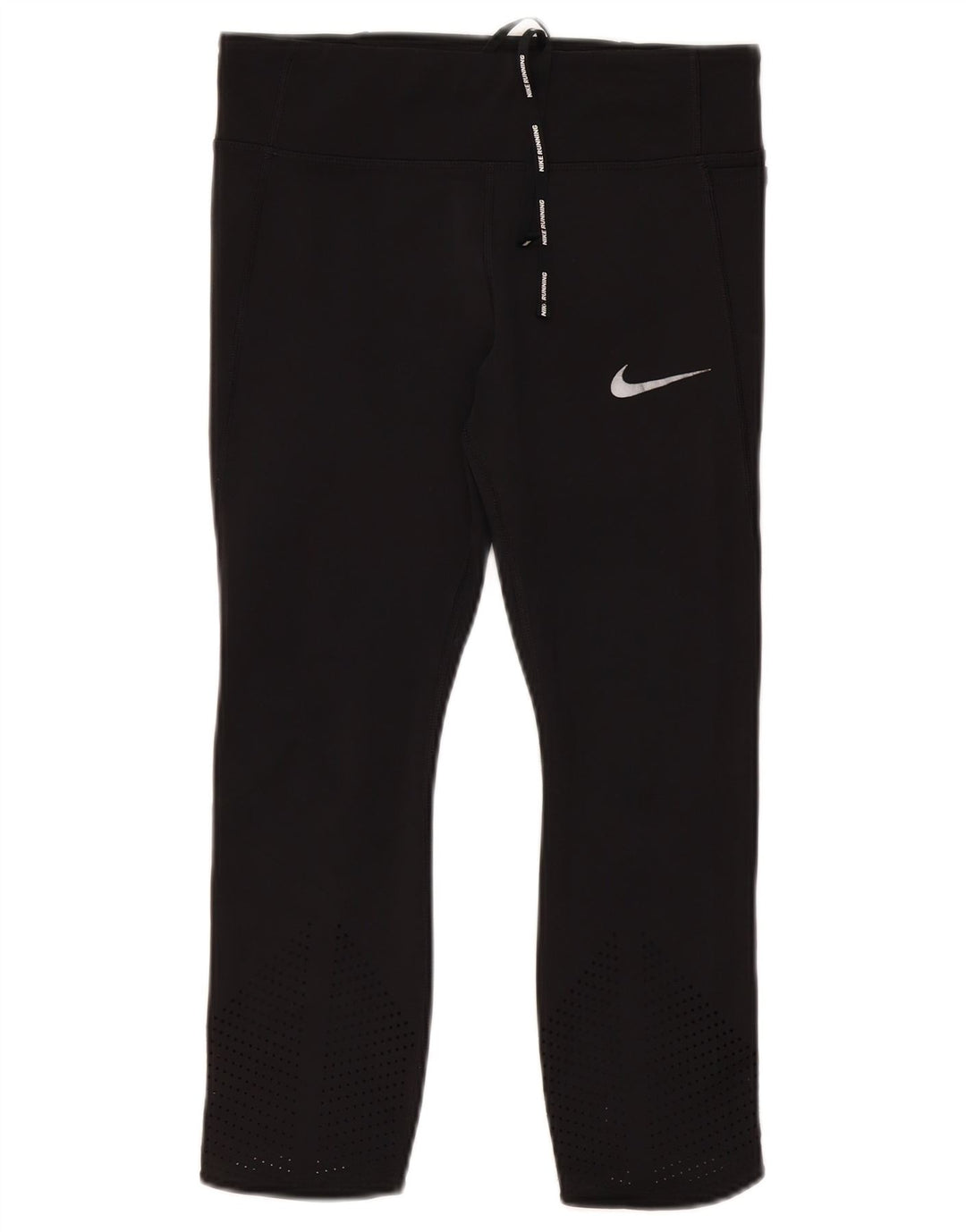 Nike Damen Dri Fit Capri Leggings UK 12 Medium Schwarz