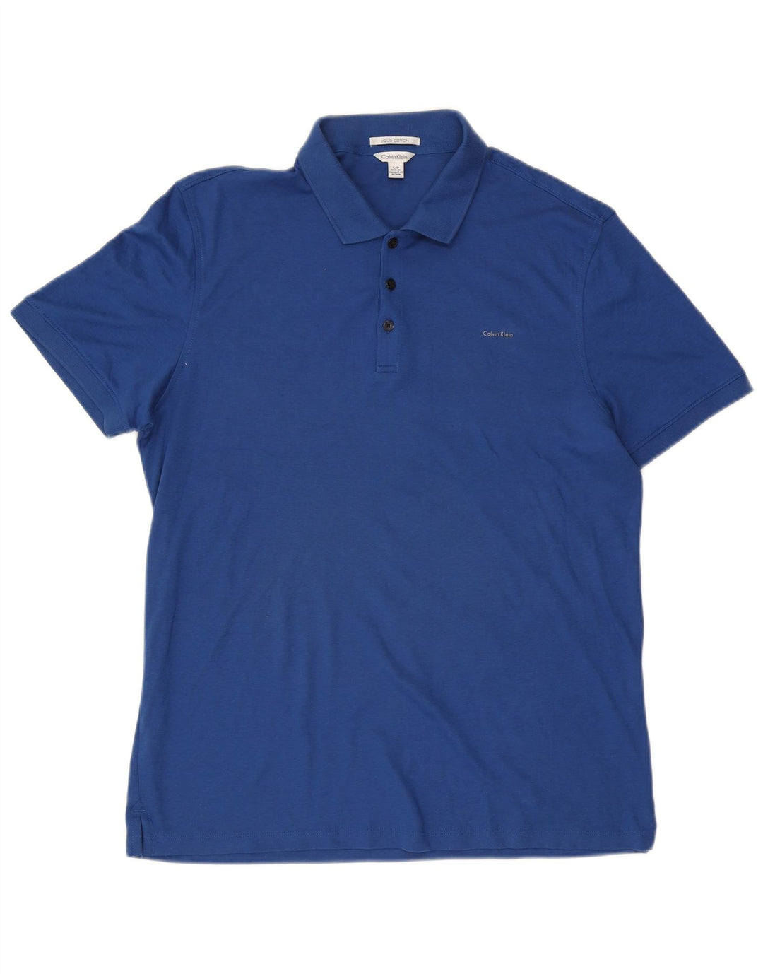 CALVIN KLEIN Herren Poloshirt Große blaue Baumwolle
