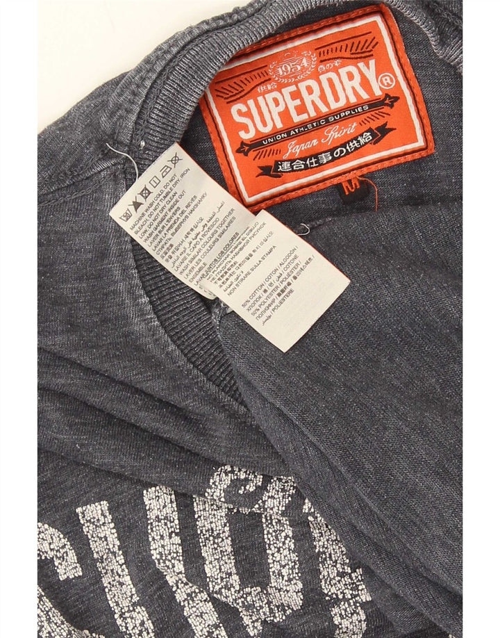 Superdry Herren Grafik-T-Shirt-Oberteil aus mittelgrauer Baumwolle
