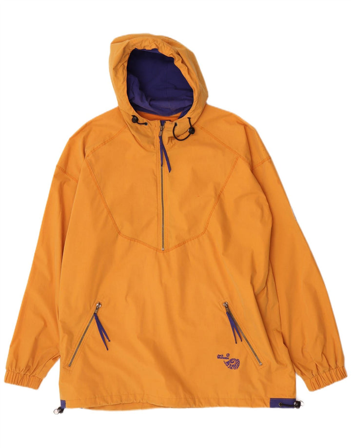 Jack Wolfskin Herren-Anorakjacke mit Kapuze, UK 42, XL, gelbes Polyester