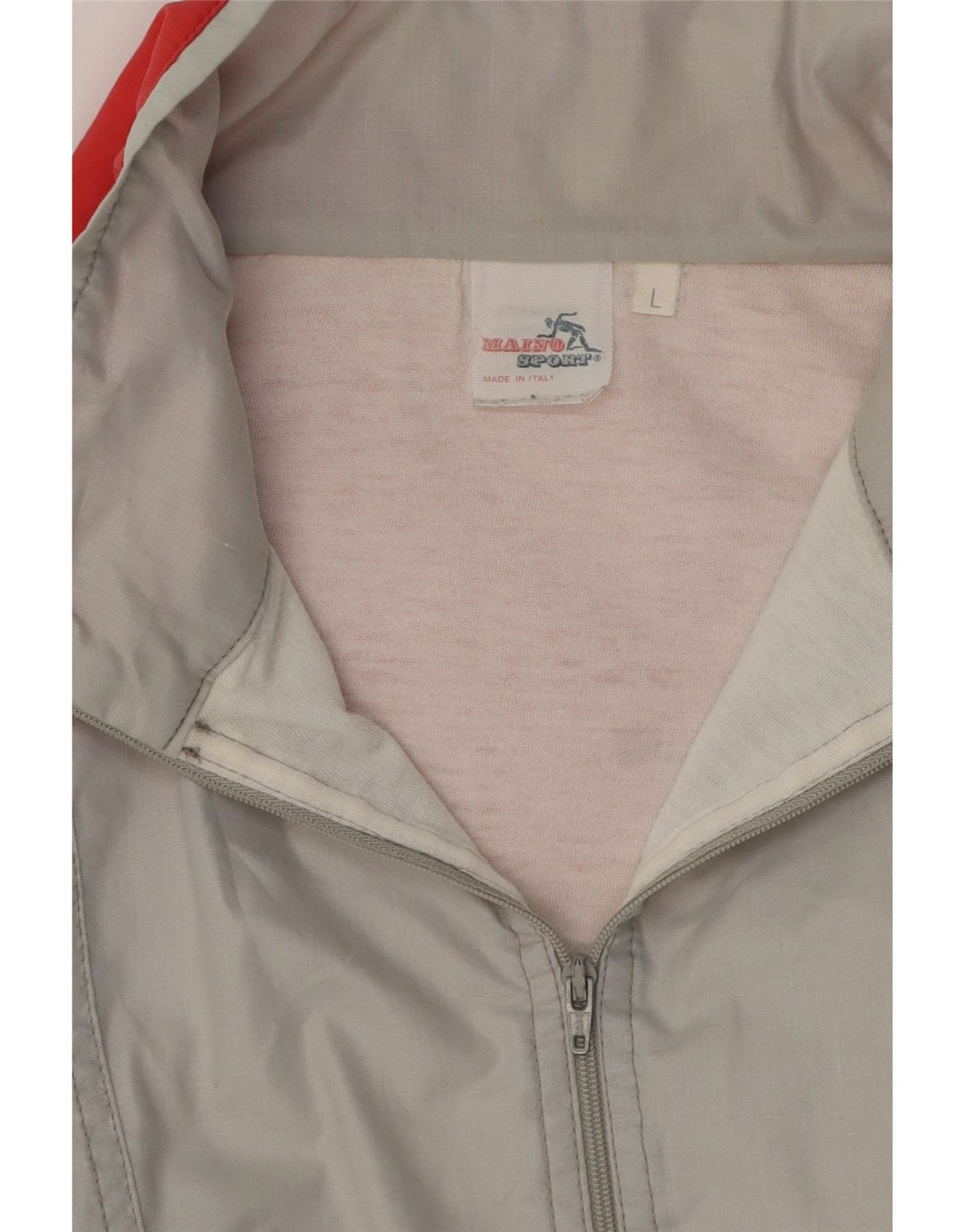 Vintage Herren Pullover Trainingsanzug Top Jacke Große graue Colourblock-Baumwolle
