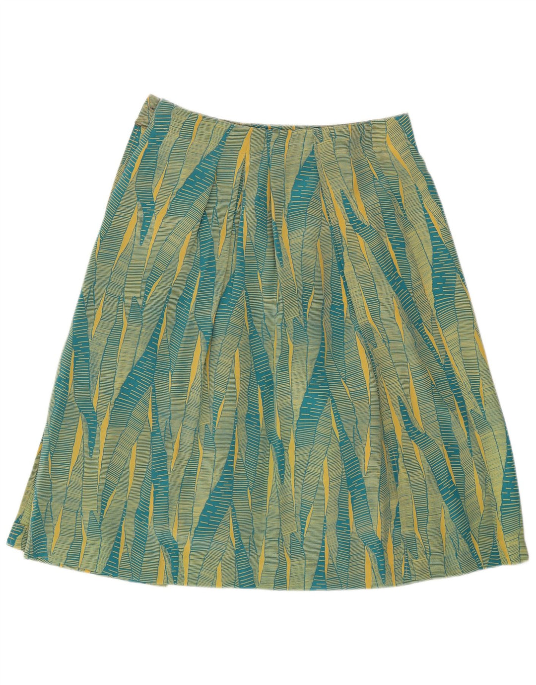 Lilla Damen Wickel-Faltenrock IT 42 Medium W29 Grüne geometrische Seide