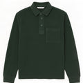 Zara Herren-Cord-Pullover-Hemd aus mittelgrüner Baumwolle