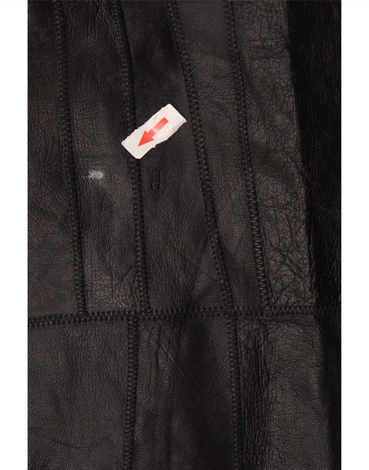 Vintage Damen Lederrock W28 Small Schwarz