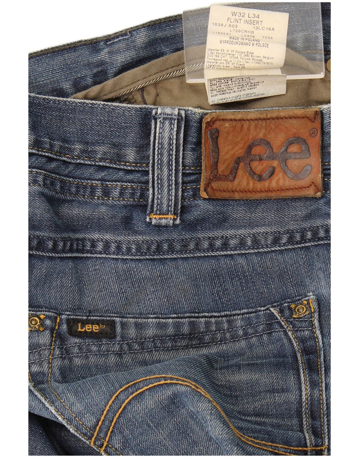 Lee Herren-Jeans mit geradem Flint-Einsatz, W32, L34, blaue Baumwolle