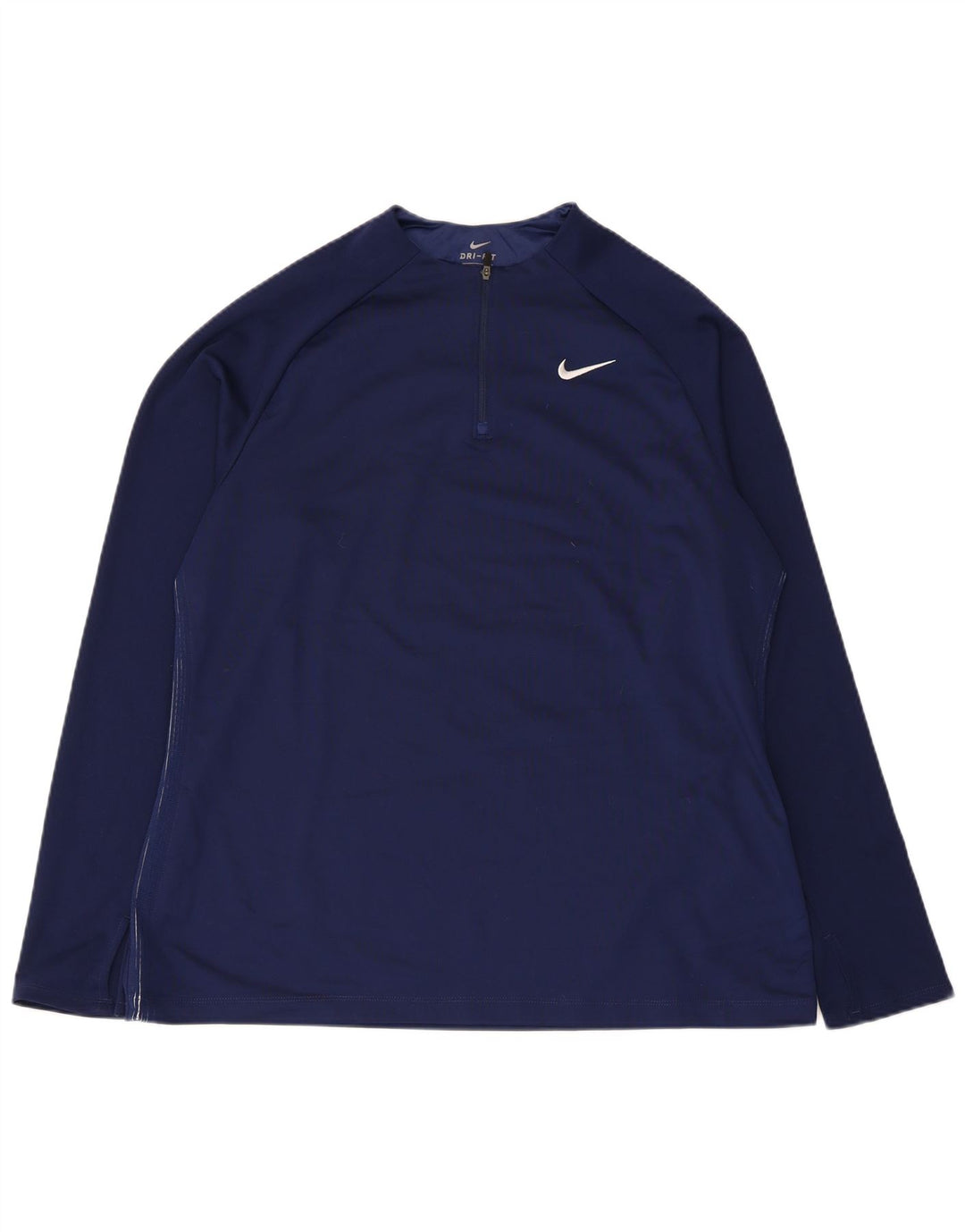 Nike Herren Dri Fit Pullover-Trainingsanzugoberteil mit Reißverschluss, XL, marineblaues Polyester