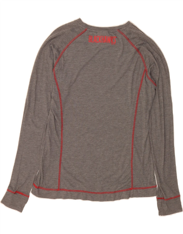 NHL Womens Graphic Top Long Sleeve US 12/14 Large Grey Polyester Vintage NHL and Second-Hand NHL from Messina Hembry 