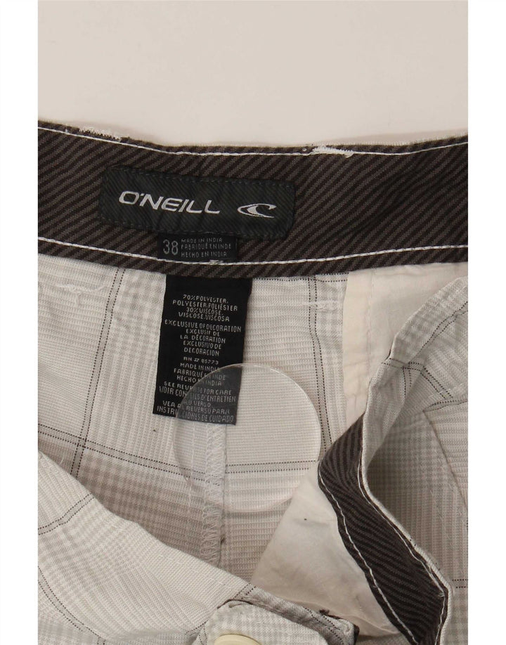 O'Neill Herren Chinoshorts W38 XL Grau kariertes Polyester