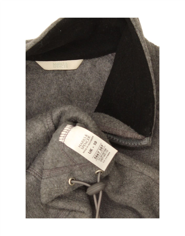 Marks & Spencer Damen-Fleecejacke in Übergröße, UK 10, Größe S, Grau, Polyester