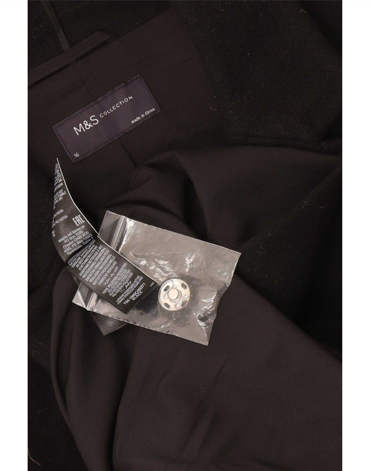 Marks & Spencer Damenmantel UK 16 Large Schwarz Polyester
