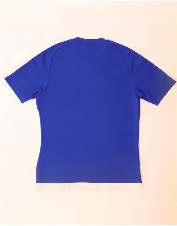 Adidas Herren Climalite T-Shirt Top Mittelblaues Colourblock-Polyester