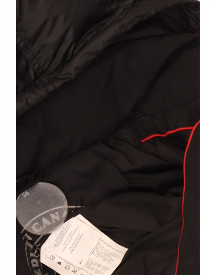 CANADIENS Wattierte Herrenjacke mit Kapuze IT 56 3XL Schwarz Polyester