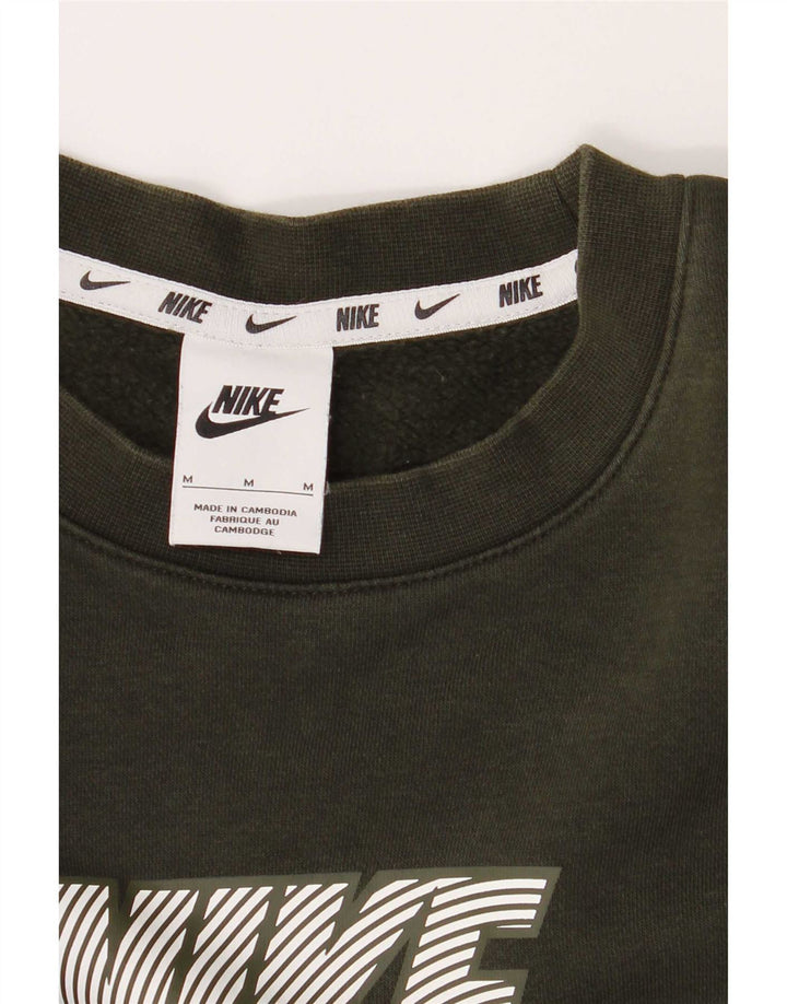 Nike Herren-Sweatshirt mit Grafik, mittlerer Khaki-Farbblock-Baumwolle