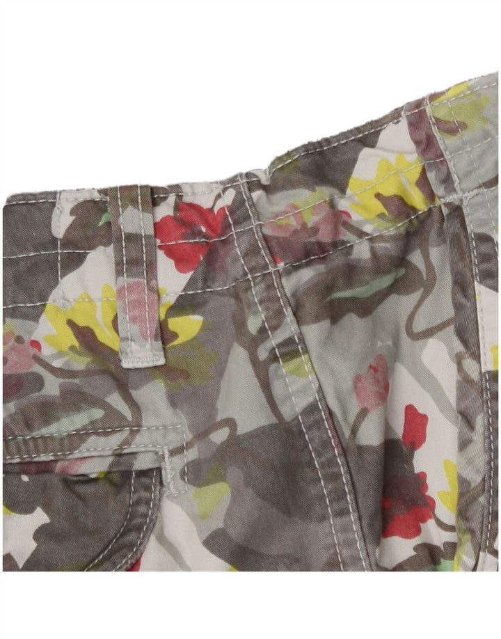 Scorpion Bay Herren-Cargoshorts W31 Mittelgraue geblümte Baumwolle