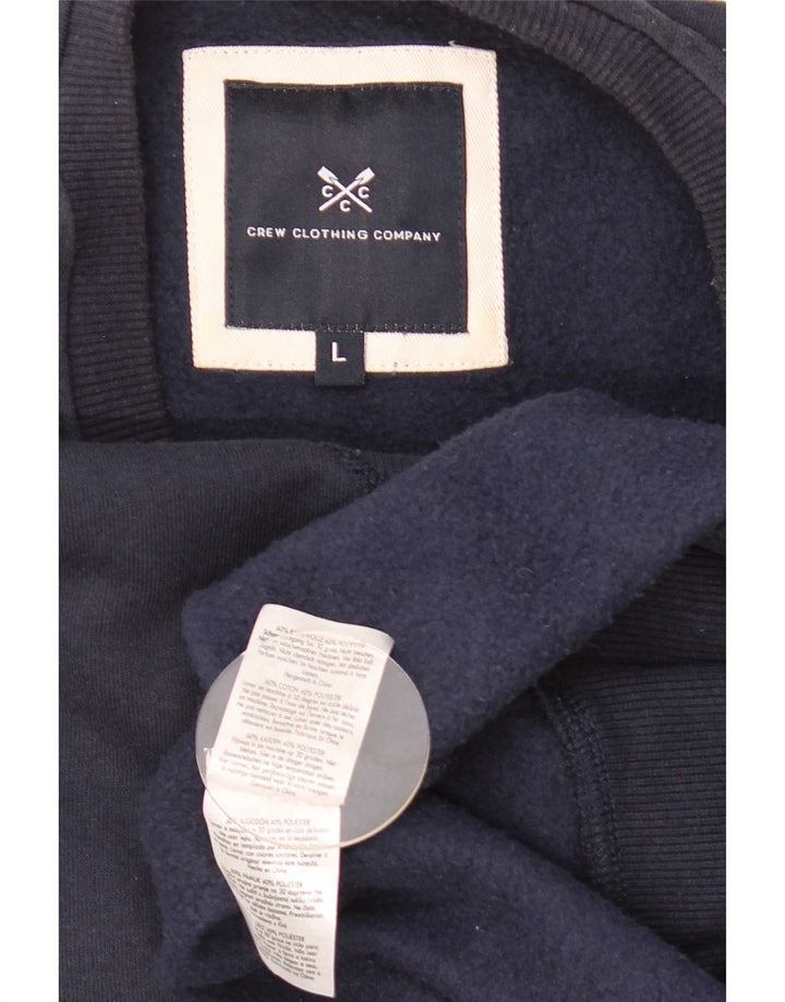 Crew Clothing Herren-Sweatshirt, groß, marineblau, Baumwolle