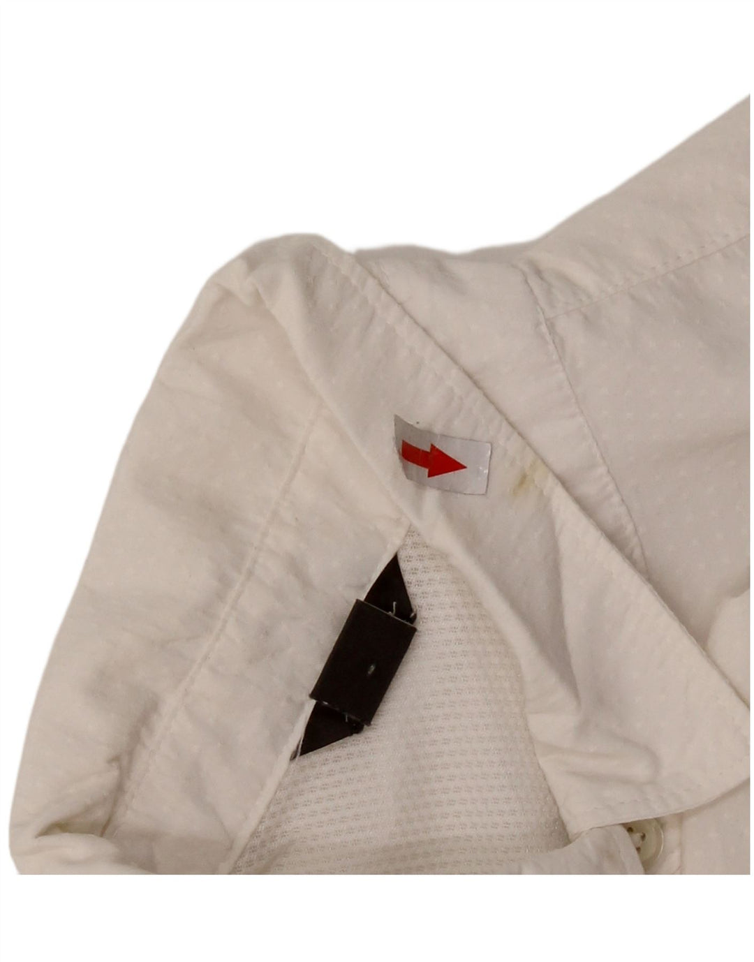 EDDIE BAUER Damen Hemdbluse UK 10 Small Weiß geflecktes Nylon