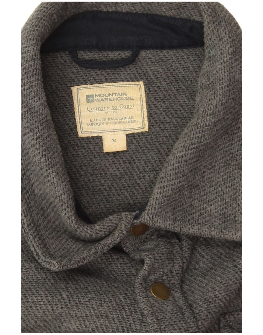 Mountain Warehouse Herren-Flanellhemd aus mittelgrau meliertem Polyester