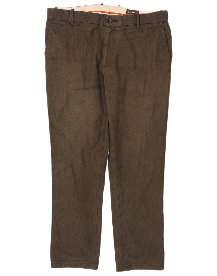 Dockers Herren gerade Chinohose W34 L28 Khaki Check