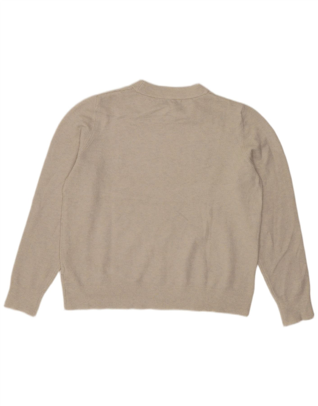 Marks & Spencer Damen-Pullover mit Rundhalsausschnitt, Gr. 14, Mittelbeige