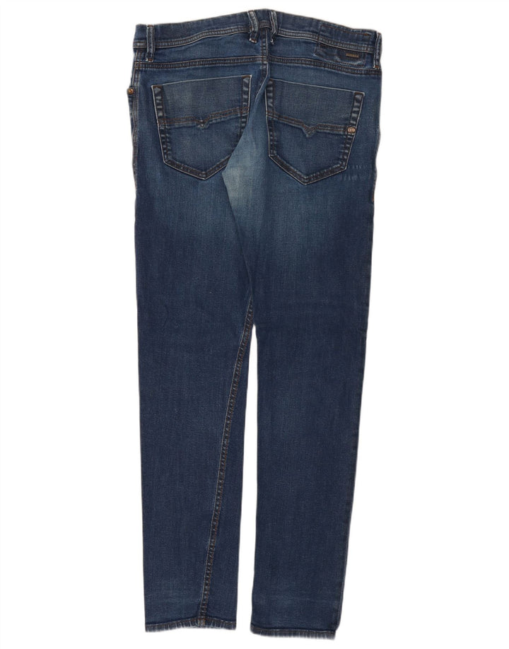 DIESEL Herren Tepphar Carrot Slim Jeans W33 L32 Blaue Baumwolle