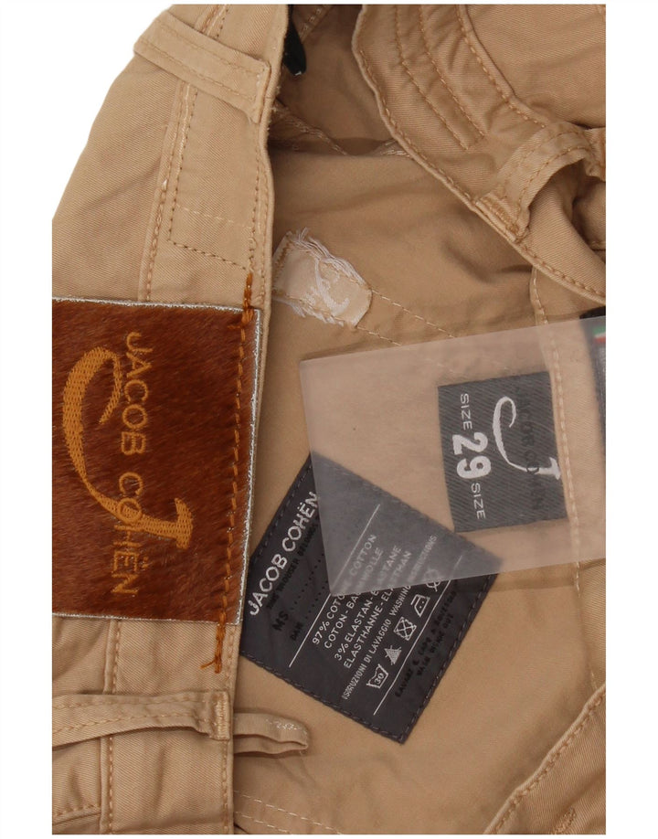Gerade geschnittene Herrenhose von Jacob Cohen, W29, L26, Beige, Baumwolle
