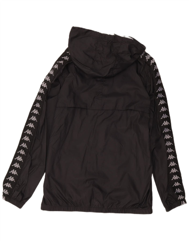 Kappa Herren-Regenjacke mit Kapuze, UK 42, XL, Schwarz, Polyamid