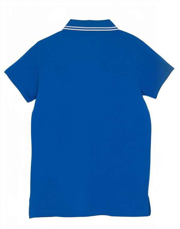 Tommy Hilfiger Damen Poloshirt UK 18 XL Blaue Baumwolle