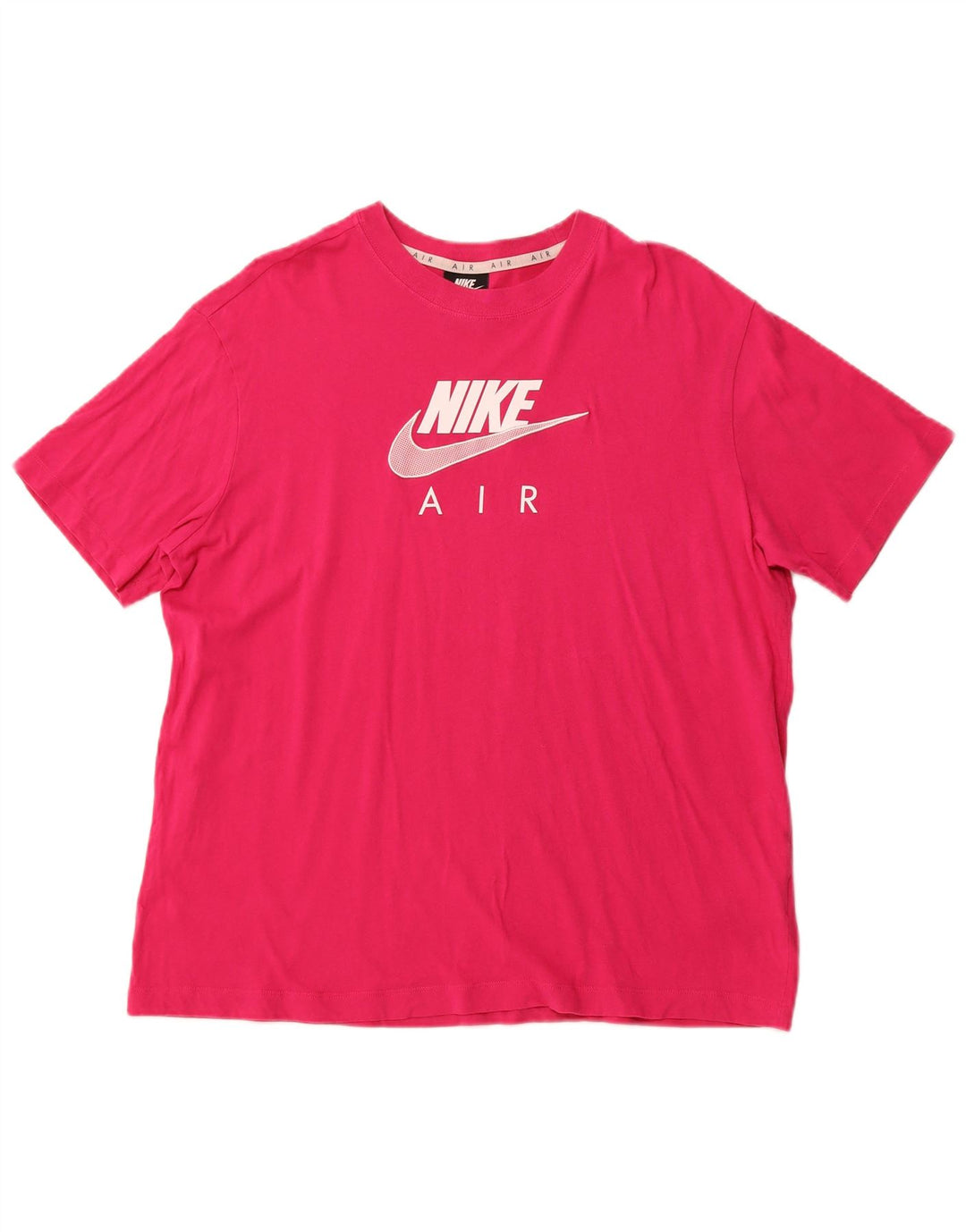 NIKE Herren Air Graphic T-Shirt Top Mittelrosa Baumwolle