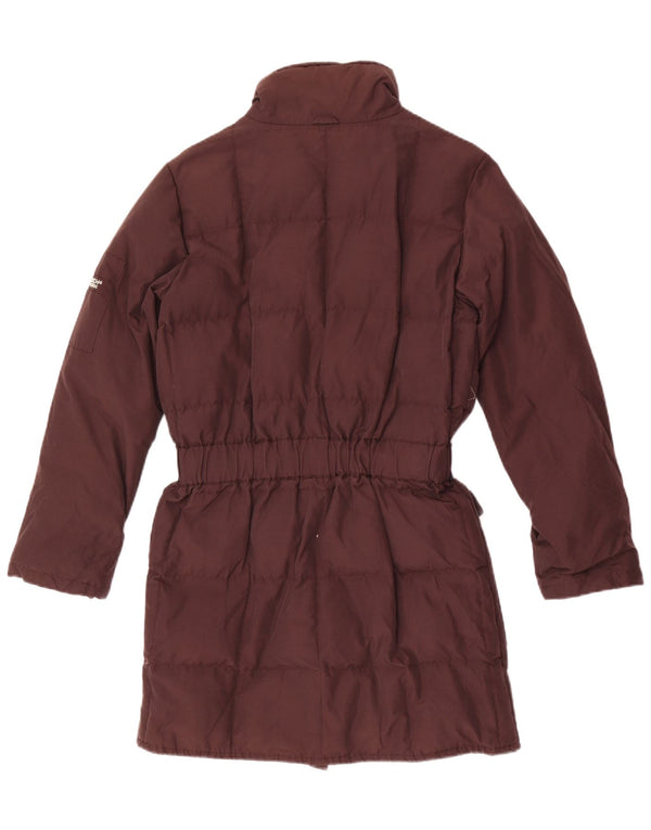 Woolrich Damen Wattierter Mantel UK 10 Small Braune Baumwolle