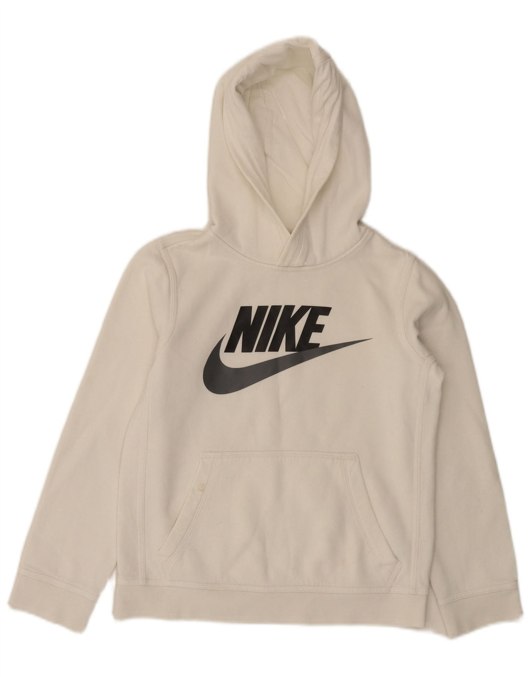 NIKE Kapuzenpullover für Jungen mit Grafik, Standard-Passform, 10–11 Jahre, Mittelweiß