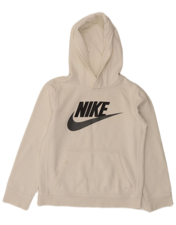 NIKE Kapuzenpullover für Jungen mit Grafik, Standard-Passform, 10–11 Jahre, Mittelweiß