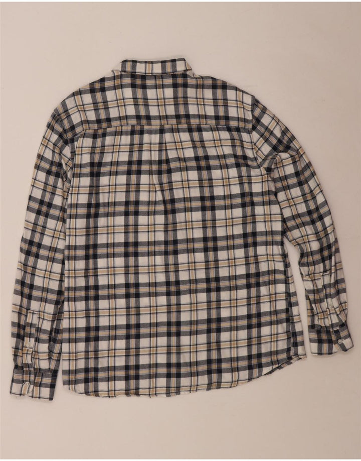 WRANGLER Herren-Flanellhemd mit normaler Passform, XL, weiß kariert, Baumwolle