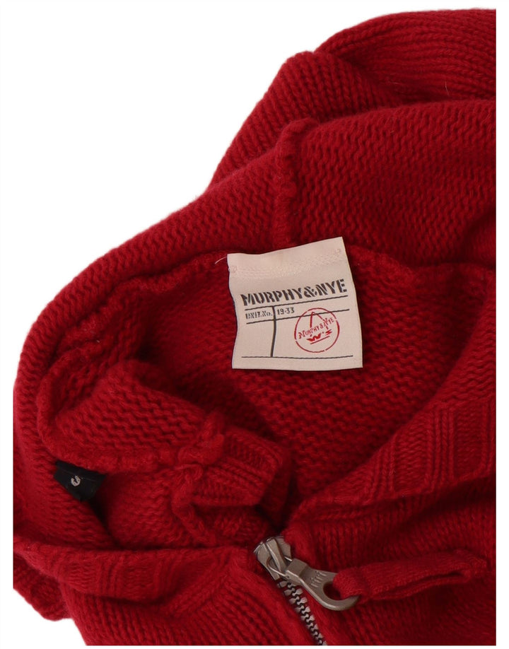 MURPHY & NYE Damen-Strickjacke mit Kapuze, Gr. 10, klein, Burgunderrot