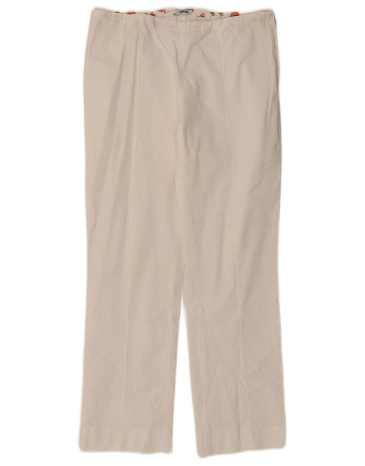 Onyx Damen Gerade Freizeithose W28 L25 Weiß