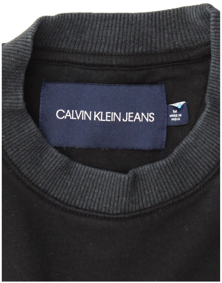 CALVIN KLEIN JEANS Herren Sweatshirt Pullover Medium Schwarz Baumwolle