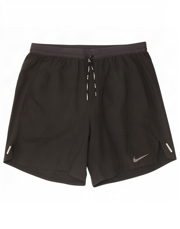 Nike Damen Dri Fit Sport Shorts UK 12 Medium Schwarz Polyester