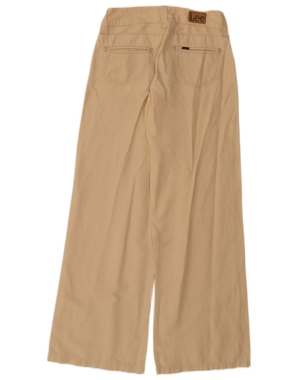 Lee Damen Sonora Freizeithose mit weitem Bein W28 L31 Beige Baumwolle