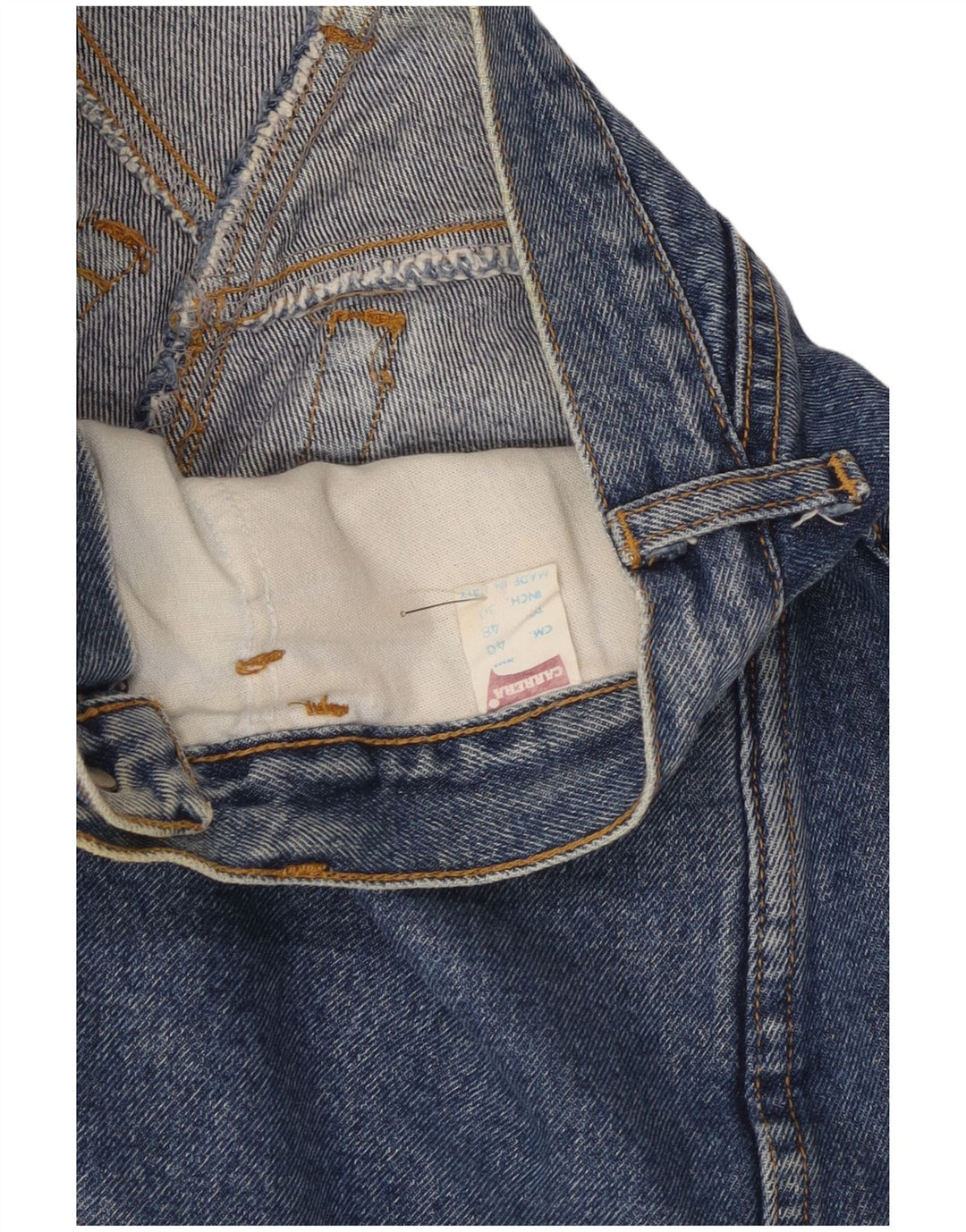 Carrera Damen Midi-Jeansrock W30 Mittelblaue Baumwolle