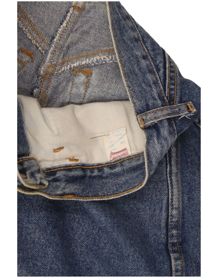 Carrera Damen Midi-Jeansrock W30 Mittelblaue Baumwolle