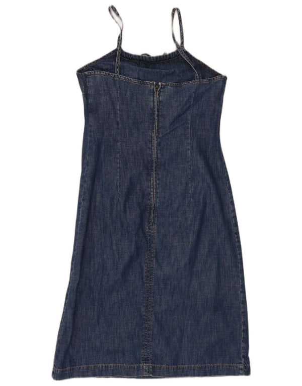 Tom Tailor Damen Ärmelloses Jeanskleid EU 36 Small Marineblaue Baumwolle
