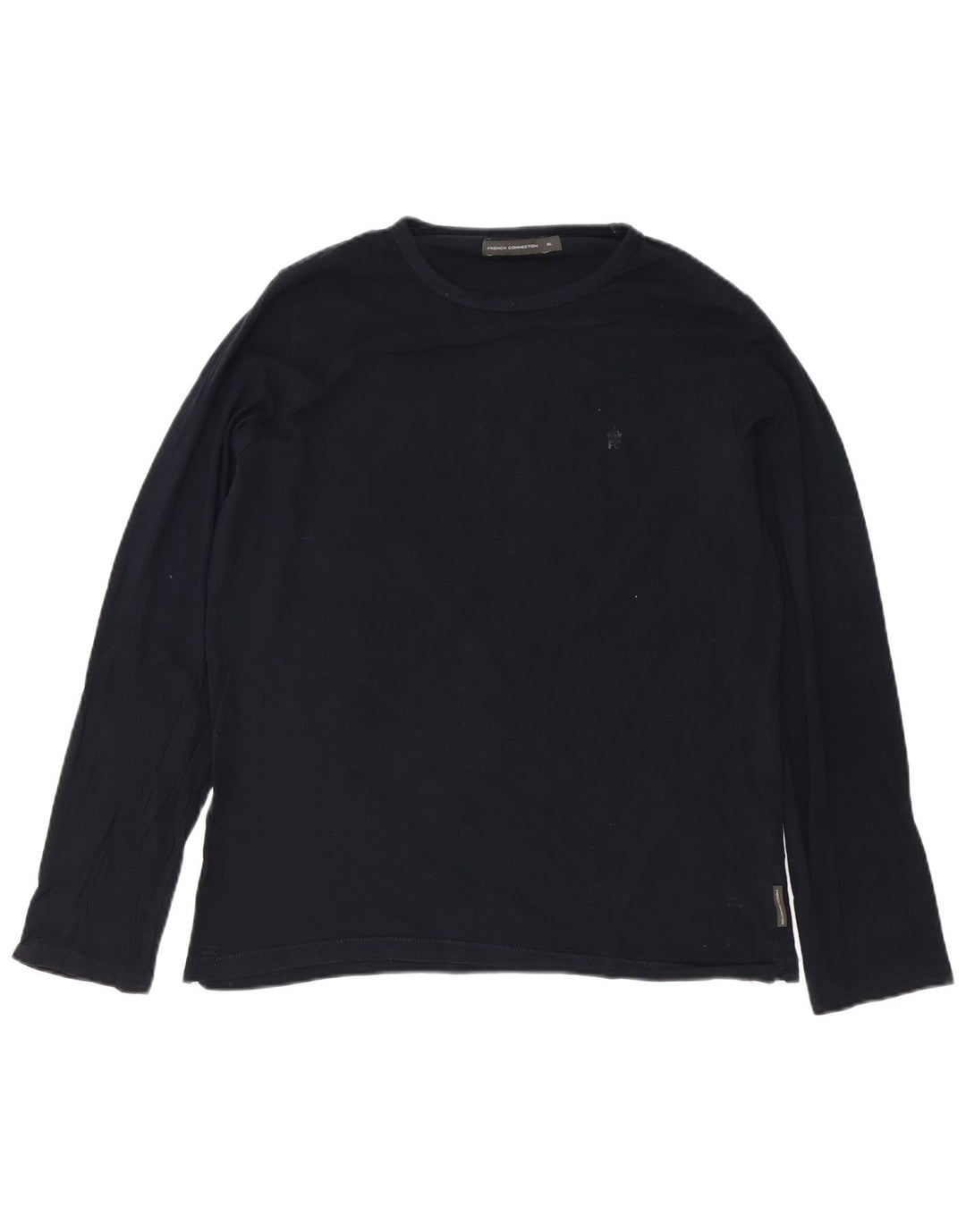 French Connection Herren-Top, langärmelig, XL, Marineblau, Baumwolle